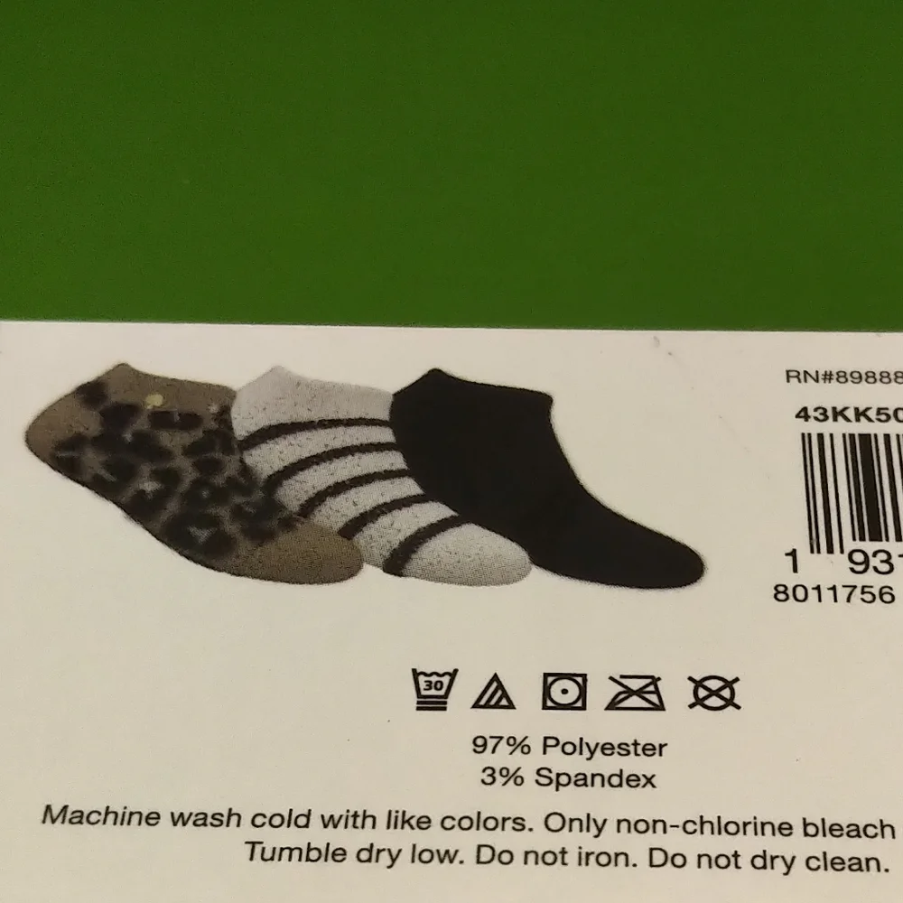 BRAND NEW Kate Spade 3-Pack Cozy Low Cuts Socks in Leopard, Stripes, and Black